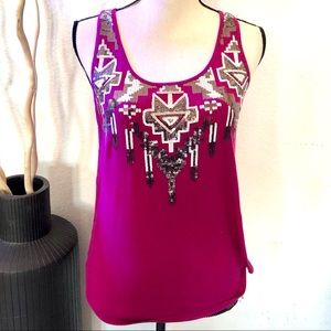 Express Aztec sleeveless top size M